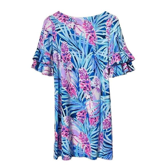 Lilly Pulitzer Dress Lula Mr. Peacock Tweethearts Blue Size XS new - Picture 2 of 15